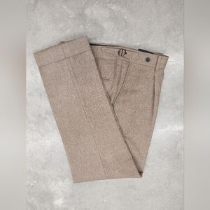 Men's Tan Wool Dress Pants